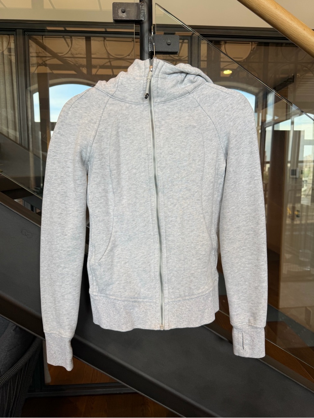 lululemon athletica Scuba Full-Zip Hoodie in Heathered Core Ultra Light Gray 4